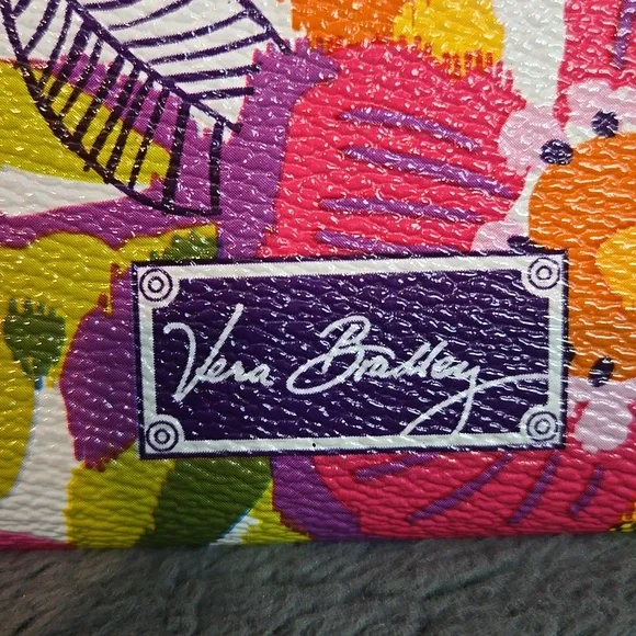 Vera Bradley Pink and Yellow Floral Wallet - Picture 2 of 10